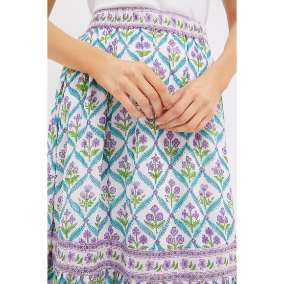 BELL BY ALICIA BELL Turquoise Purple Diamond Sutton Maxi Skirt Size S NWT - Picture 5 of 8